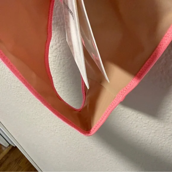 NWT Alexander Wang Rhinestone Logo Cutout Swimsuit Neon Pink One Piece Size S - Picture 8 of 10